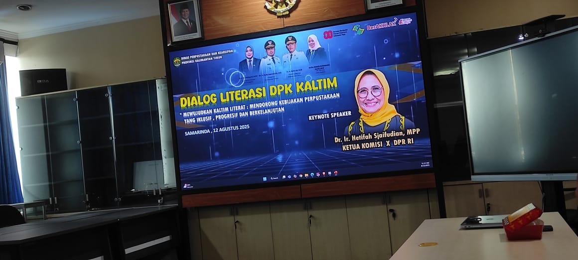 Dialog Bersama Ketua Komisi X DPR RI, Hetifah Sjaifuddian di Balai Pustaka DPK Kaltim (12/8/25)