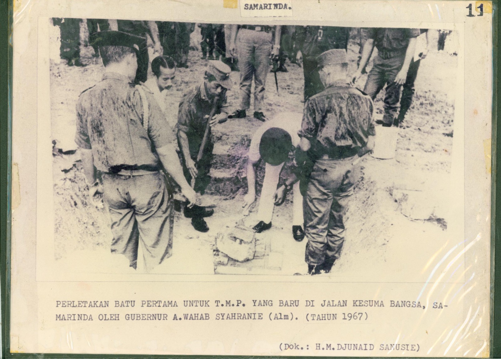Peletakan Batu Pertama untuk Taman Makam Pahlawan Kesuma Bangsa Samarinda Pada Tahun 1947