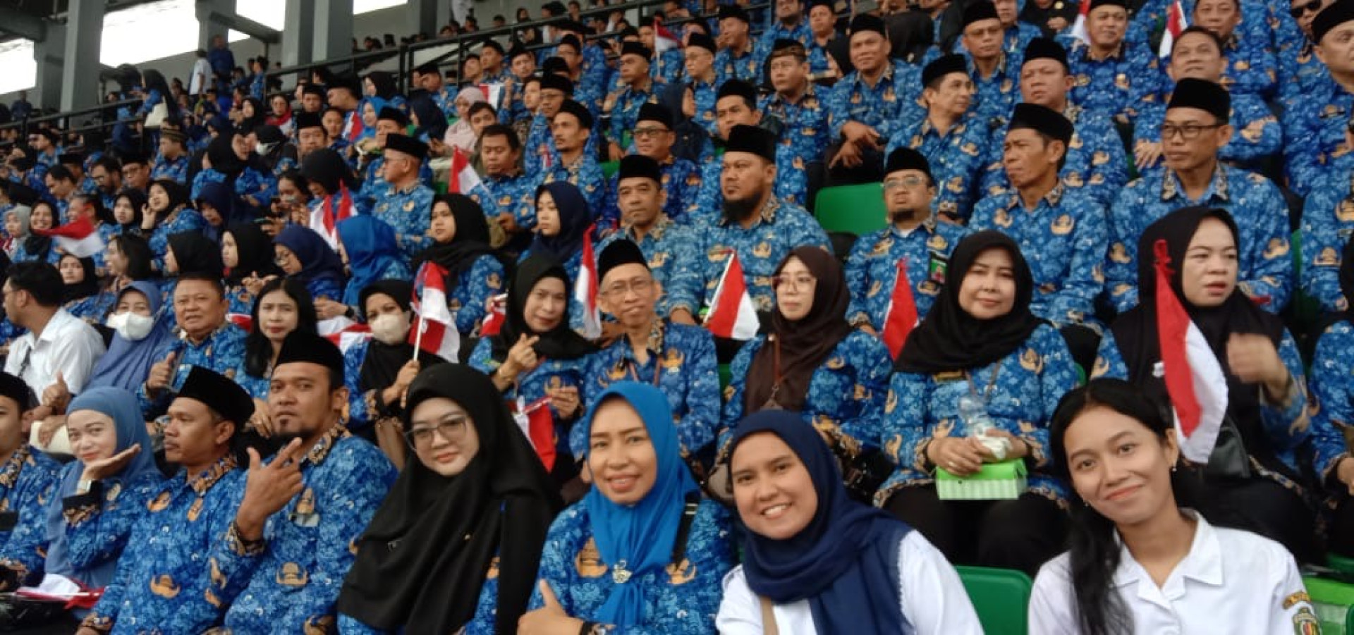 ASN dan Non ASN DPK Kaltim Ikuti Upacara HUT RI ke-80 di GOR Kadrie Oening Samarinda