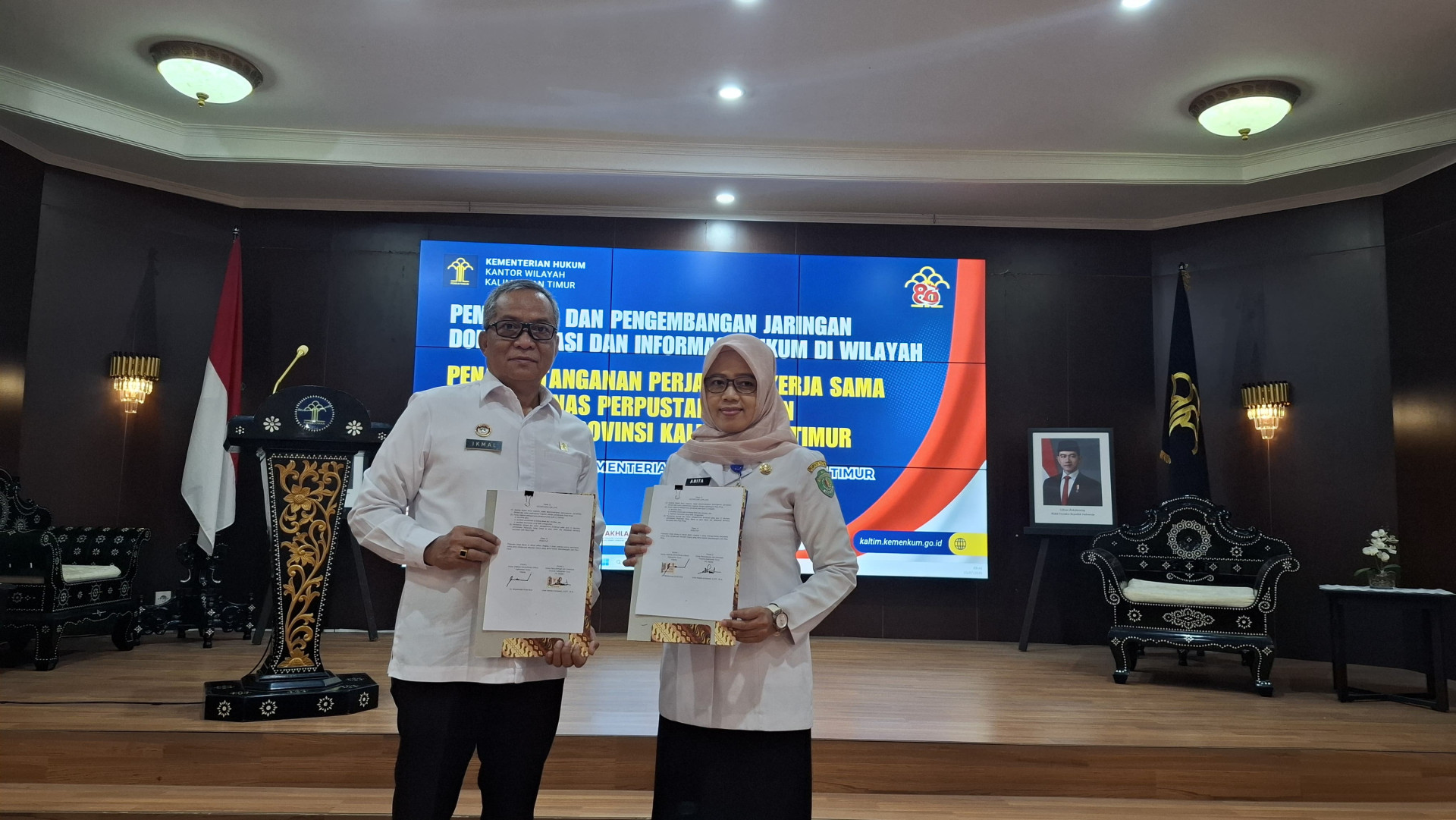 Sinergi Dua Lembaga: Kemenkumham Kaltimtara dan DPK Kaltim Sepakat Bangun Masyarakat Melek Literasi dan Tertib Arsip