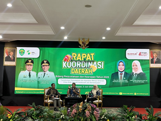 Tumbuhkan Semangat Dalam Kegiatan Koordinasi Daerah Transformasi    Perpustakaan dan Kearsipan Menuju Generasi Emas 2045: Inovatif, Kolaboratif,  dan Berkelanjutan