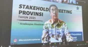 Stakeholder Meeting (SHM) Transformasi Perpustakaan Berbasis Inklusi Sosial Wilayah Kaltim Secara Virtual